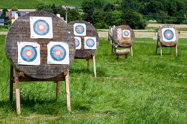 Archery Targets in field